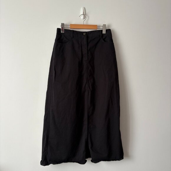 Aritzia Wilfred Charmer Chino Skirt High Waisted Straight Black Size 8 - Picture 4 of 7